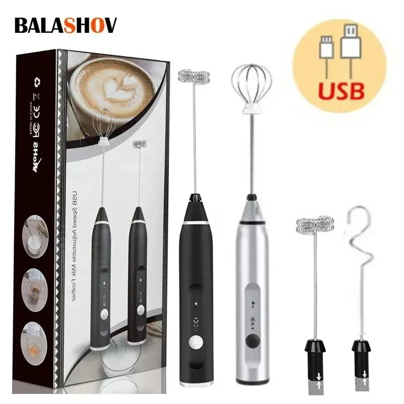 Portable Electric Milk Frother and Handheld Blender