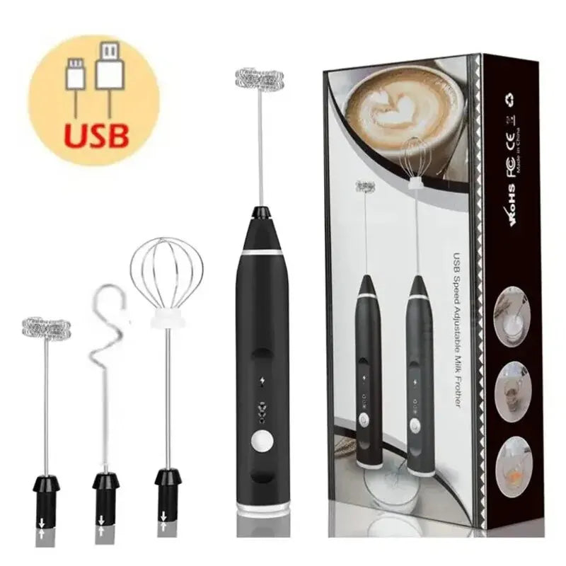 Portable Electric Milk Frother and Handheld Blender
