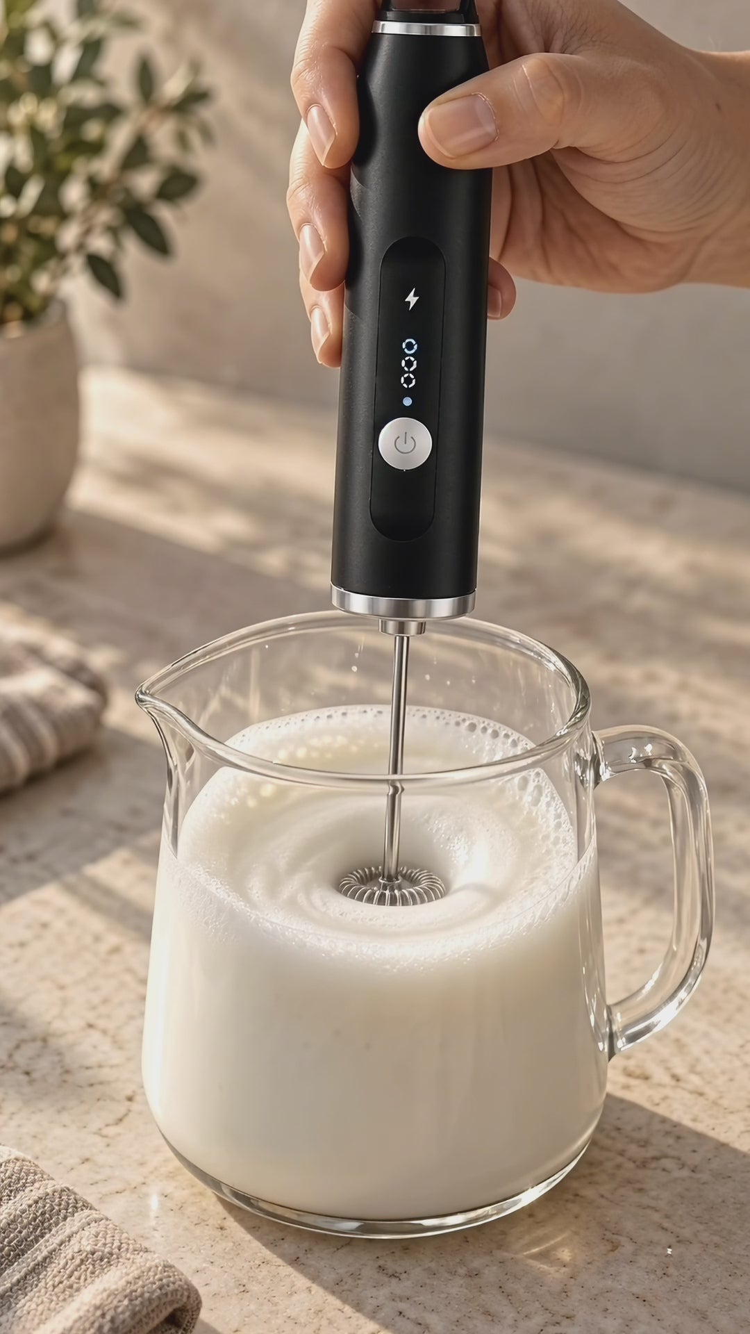 USB Electric Milk Frother and Handheld Blender
