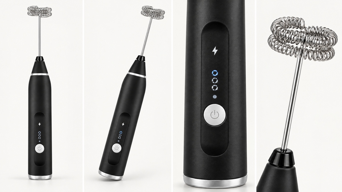 USB Electric Milk Frother and Handheld Blender